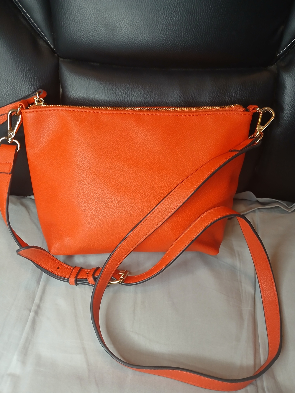 Steve Madden Red Faux Leather Crossbody Bag